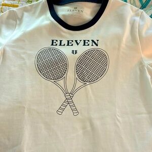 Eleven Ringer Tennis tee. New with tags. Size Medium
